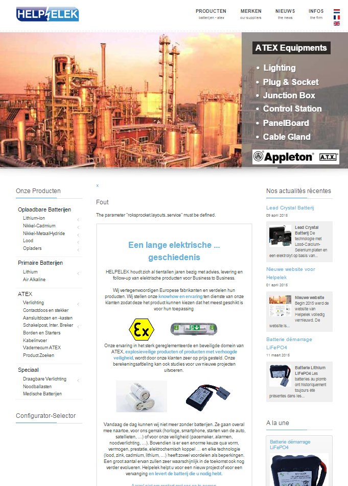 Screenshot nieuwe website 